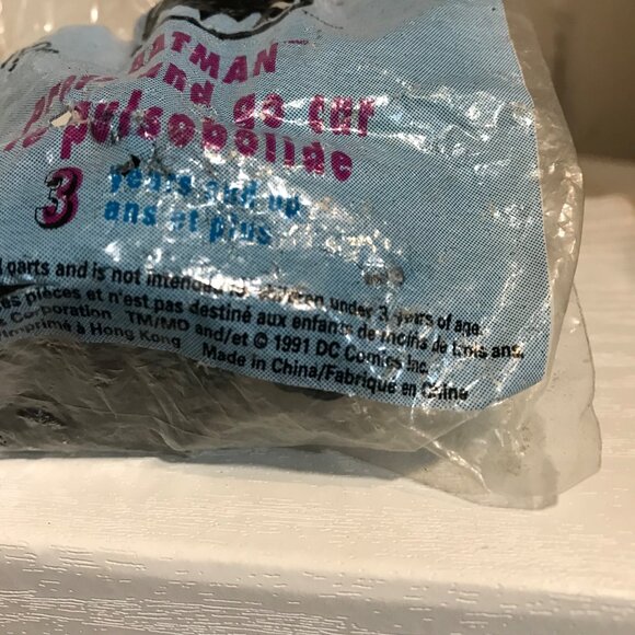 Batman Press & Go Car Sealed McDonalds Happy Meal Toy 1991 Collectible - Picture 2 of 3